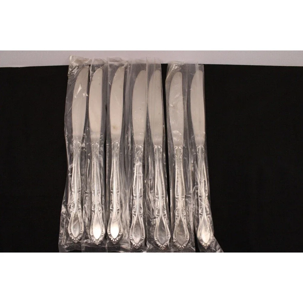 Vintage NEW Rogers Stainless Tableware Auberge 44 piece Service for 8 SEALED